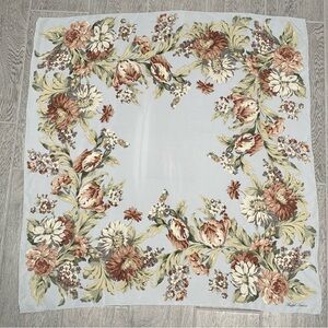 Vintage Ralph Lauren Silk Scarf Casterbridge Floral Square Made In Japan
